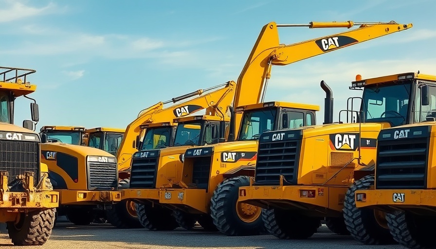 Construction vehicles in an industrial yard related to age discrimination lawsuit context.