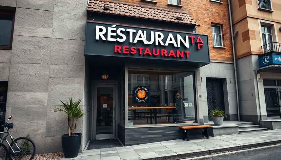 Exterior of a modern restaurant building, daytime view.