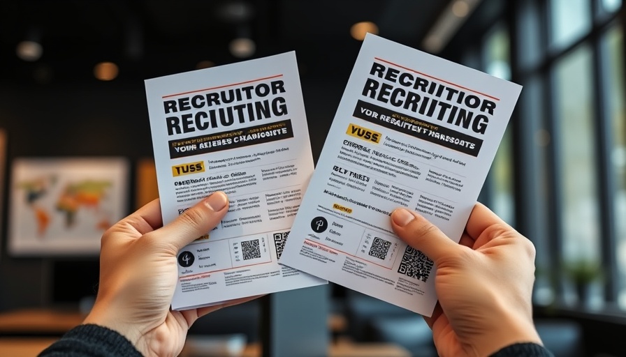 Recruitment flyers promoting employee retention strategies.