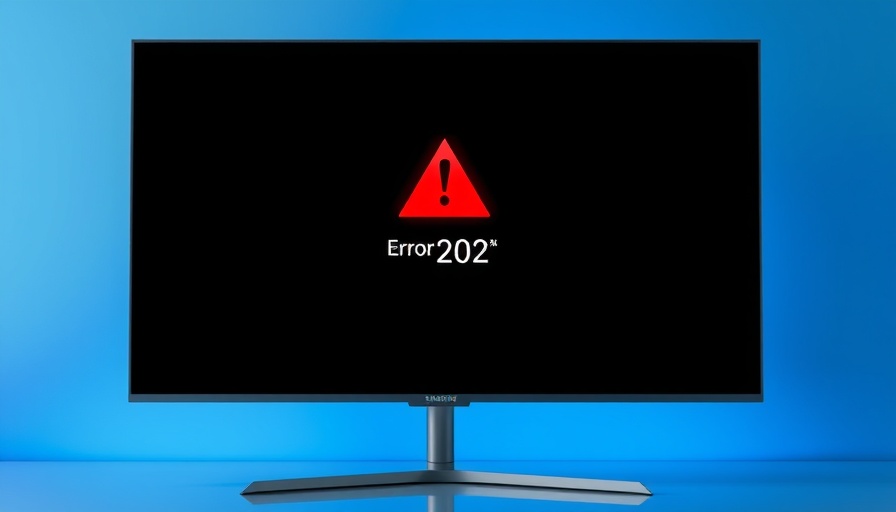 Samsung TV Error 202 message on screen with red warning triangle.