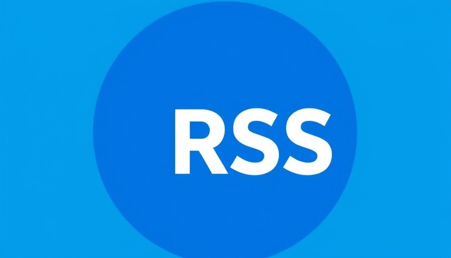 Minimalistic business app logo with RSS symbol in blue and orange theme
