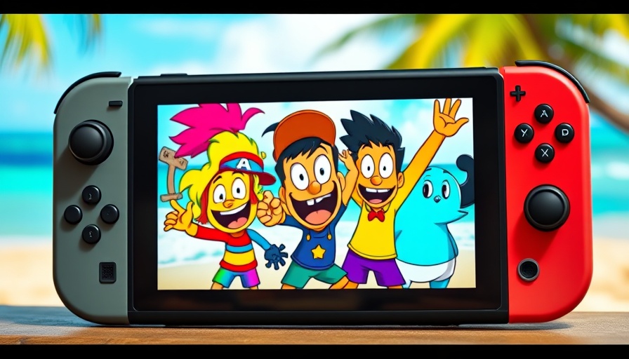 Nintendo Switch showing Dave The Diver characters for free Switch 2 upgrade.