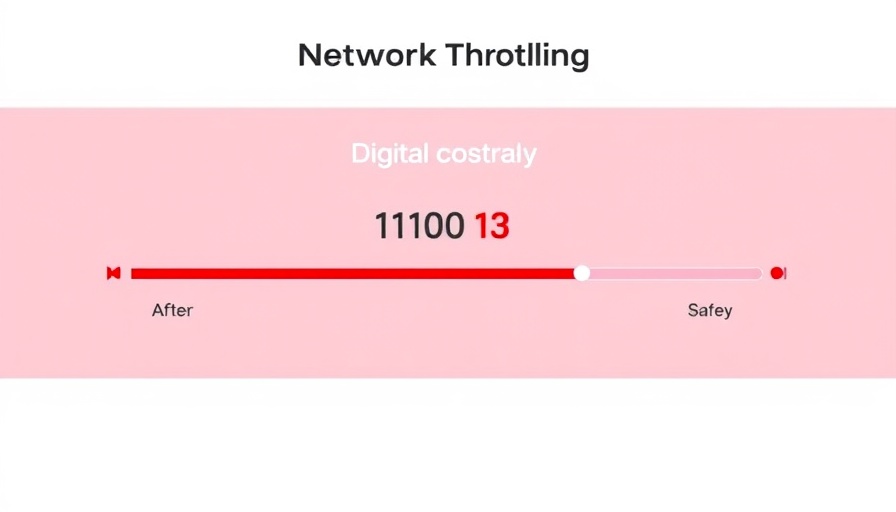 Network throttling diagram with red limits indicating data restriction