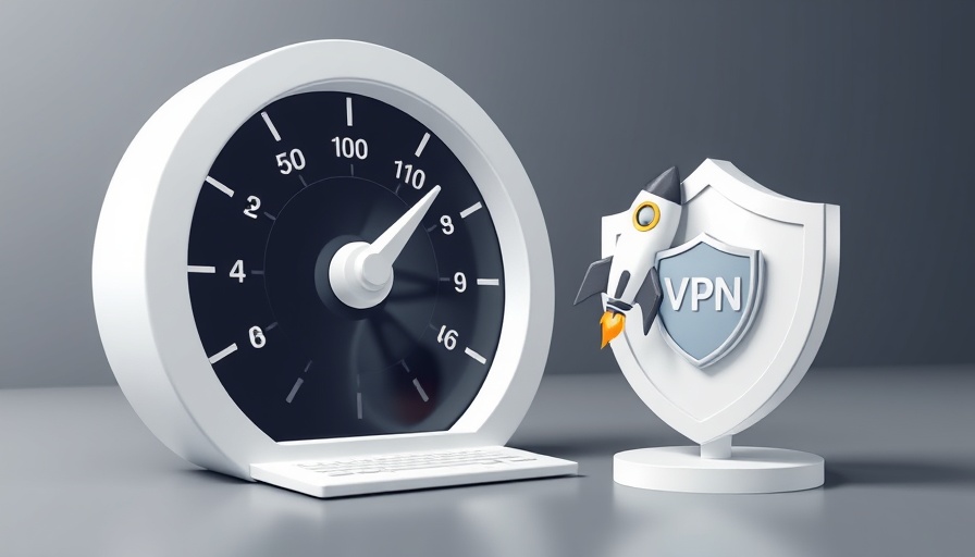 Speed Up VPN Connection: 3D illustration showing speedometer and rocket.