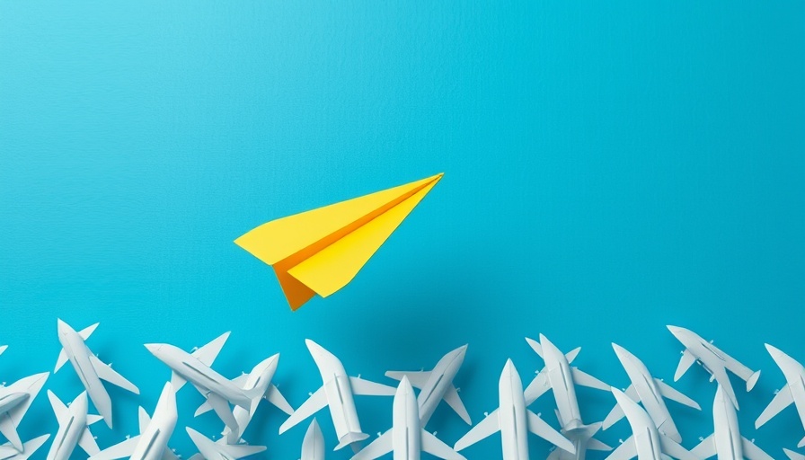 Yellow paper airplane leading white ones, symbolizing reliable doer to strategic leader.
