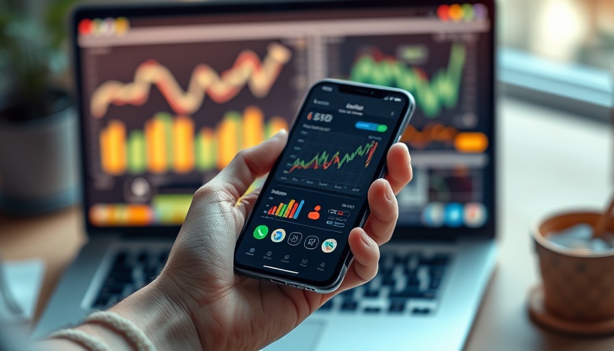 Hands with smartphone displaying digital graphs, depicting connectivity solutions.