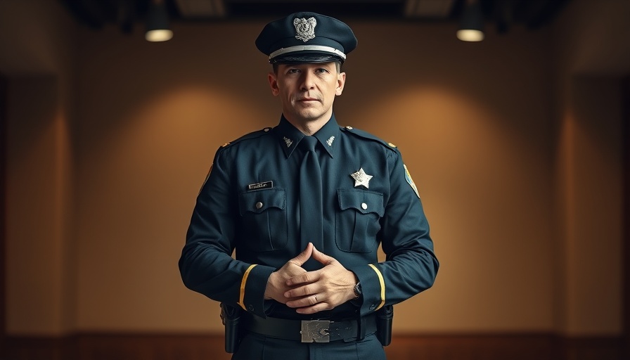 Distinguished police officer in uniform, Idaho State Police Leadership Transition.