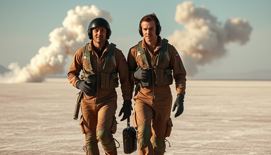 Independence Day movie scene showing patriotism with two pilots.