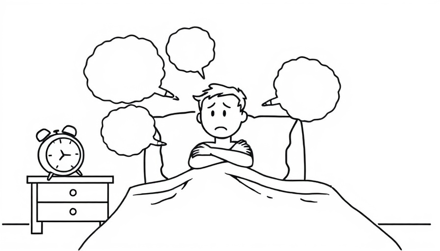 Worried figure in bed at 2 AM with thought bubbles, comic-style.
