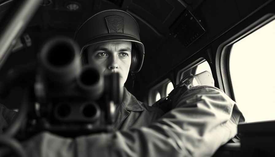 Valor in Action: WWII soldier manning a machine gun.
