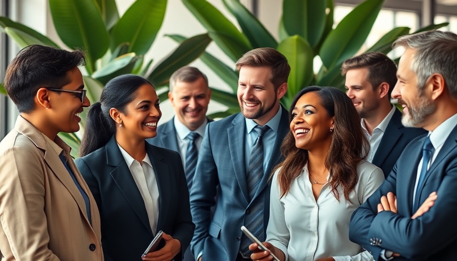 Diverse group in an office discussing workplace conversations to avoid.