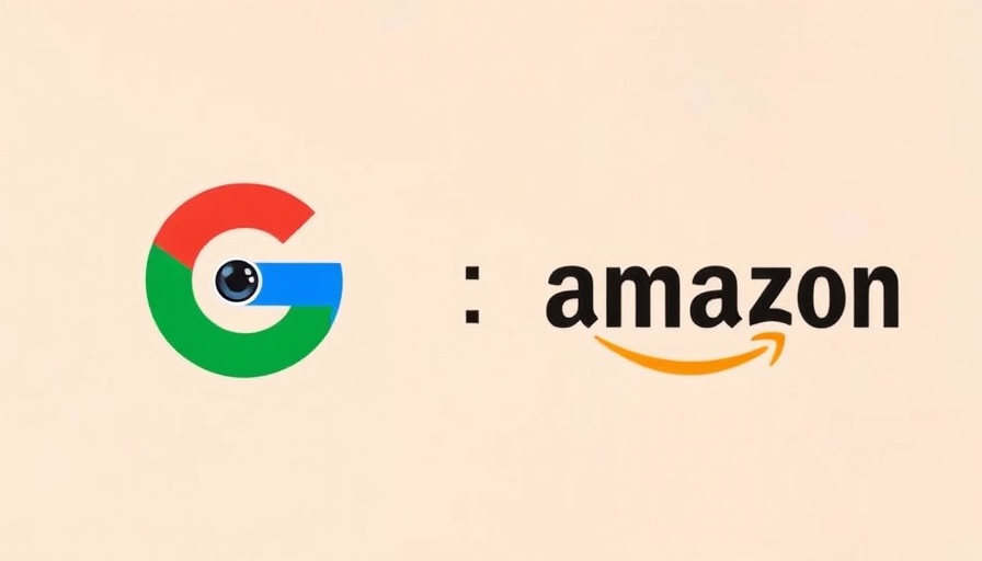 Symbolic Google and Amazon logos highlighting smart speaker data privacy.