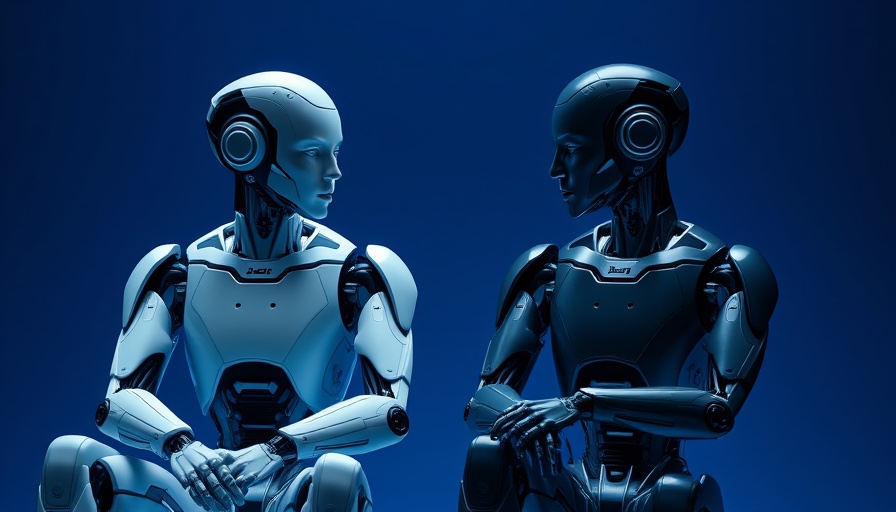 AI impact on work: human and robot collaborating in a futuristic setting.
