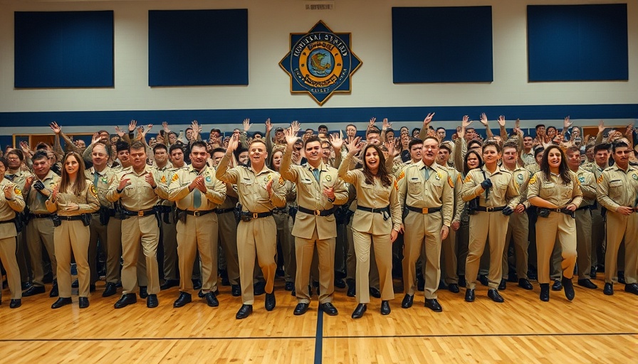 Illinois State Police Troop 8 Graduation ceremony group photo.