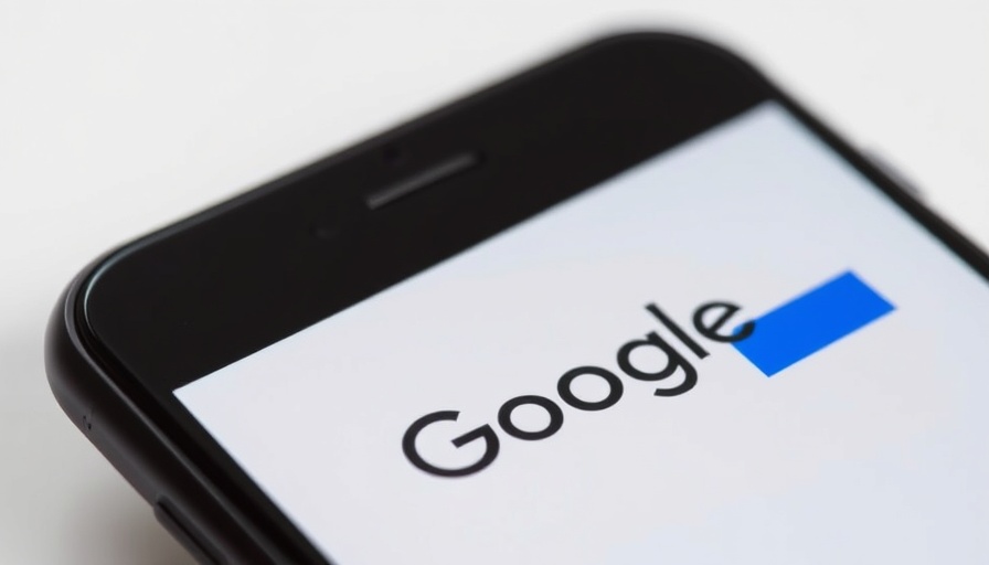 Google Fiber logo displayed on a smartphone, representing technology.