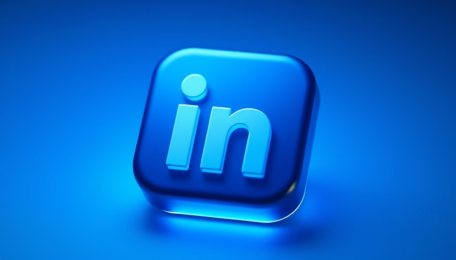 3D LinkedIn icon on blue background for revamped LinkedIn profile.