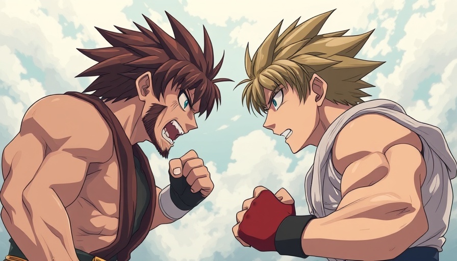 Guilty Gear's new game intense fighter confrontation artwork.
