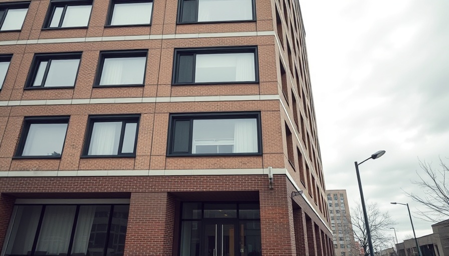 Urban office building exterior reflecting employee performance space.