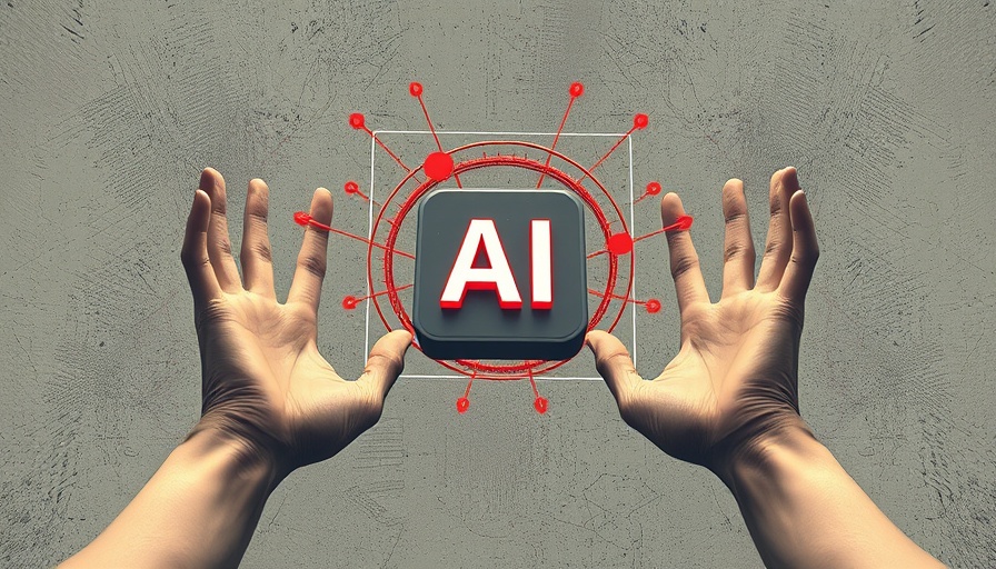 Illustration of AI augmentation in the workplace with reaching hands.