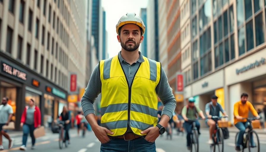Worker in yellow vest in London, highlighting fiber internet options.