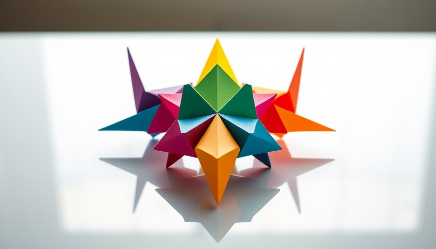 Adaptive leadership models concept with colorful origami.