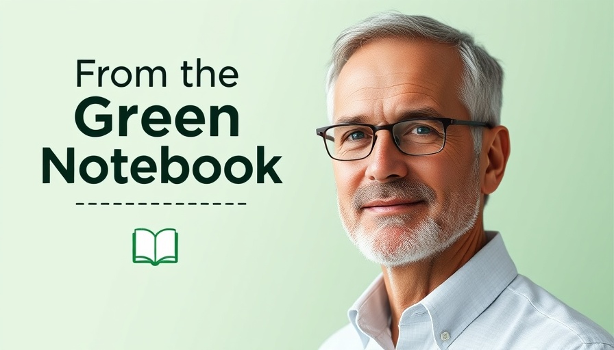 Podcast graphic with Roland Allen discussing power of notebooks in leadership.
