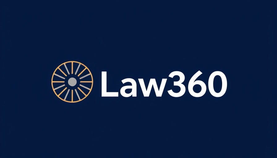 Law360 logo on a dark blue background.