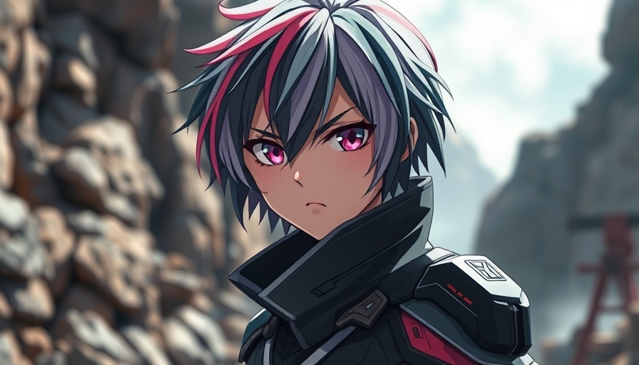 Animated character from Guilty Gear Strive update, intense gaze.