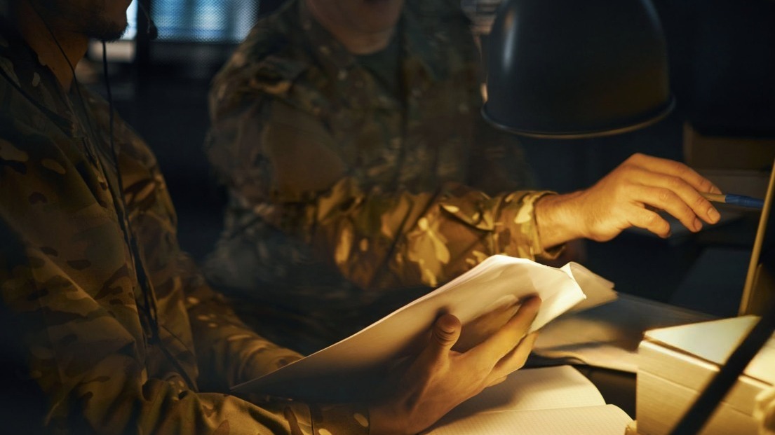 Army Junior Officer Counsel meeting in classroom setting.