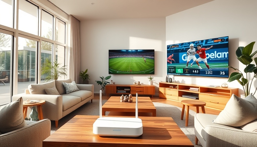 Wi-Fi 8 impact: sleek router in smart home living room.