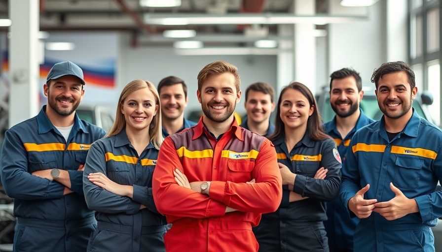 Valvoline diverse workforce smiling mechanics.