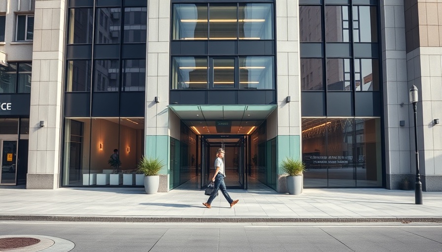 Modern office building facade on 131 M Street NE, related to workplace sexual harassment lawsuits.