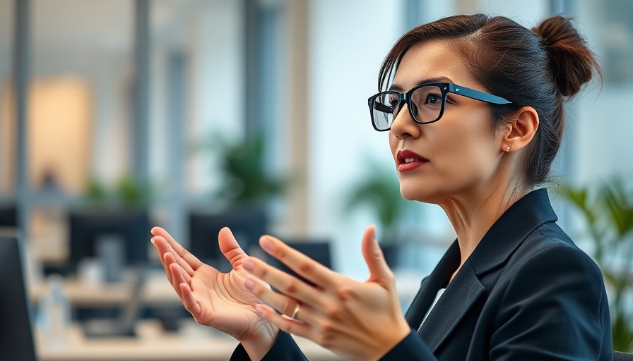 Purposeful leader inspiring innovation in modern office.