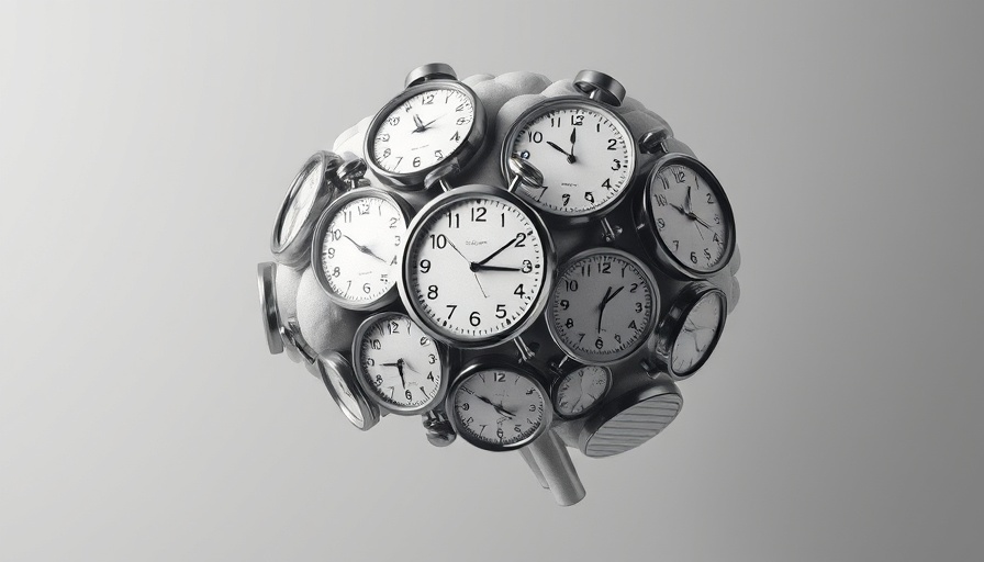 AI in HR represented by abstract clock brain concept