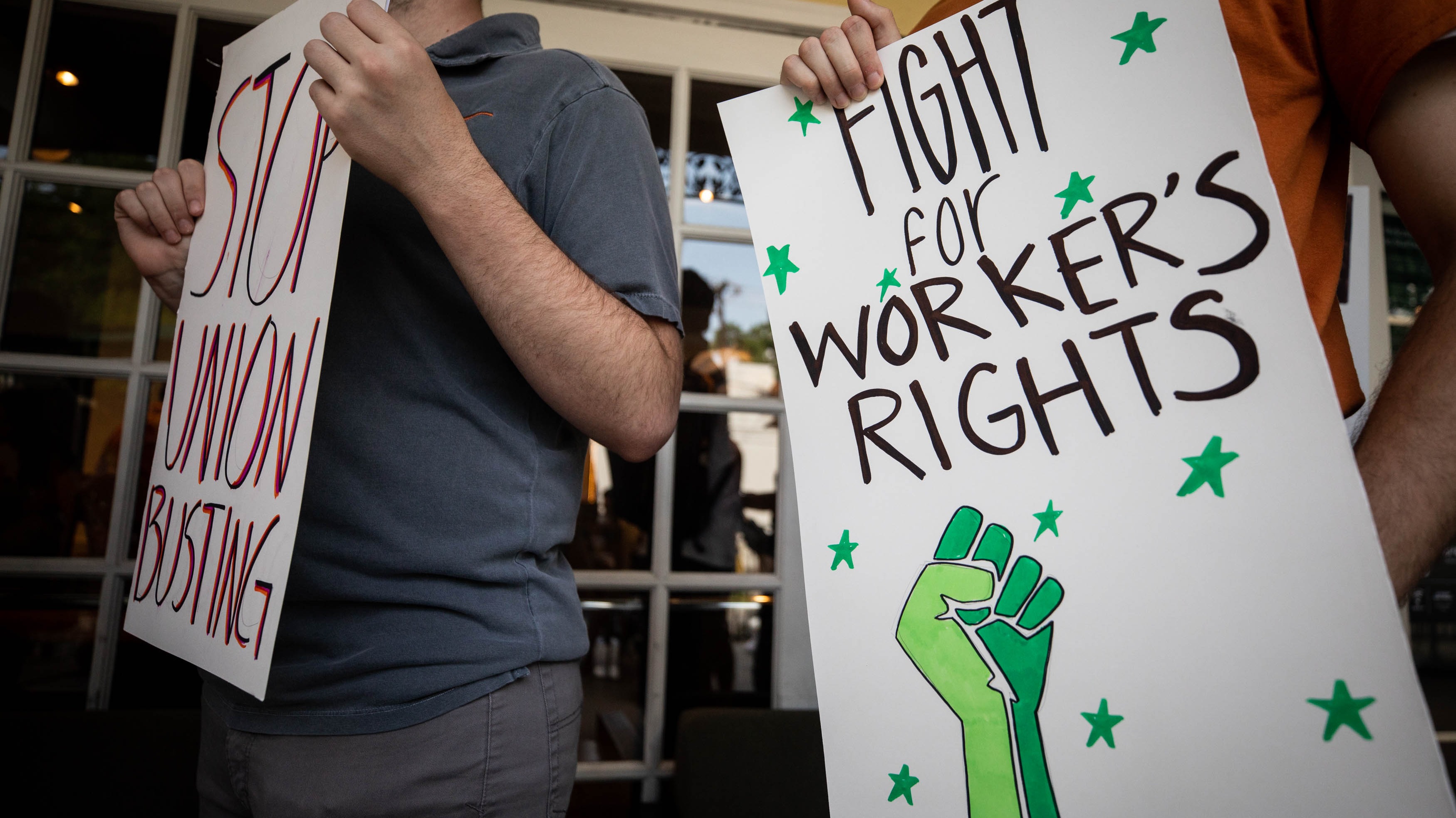 Union vote at Washington cancer center depicted by UFCW sticker.
