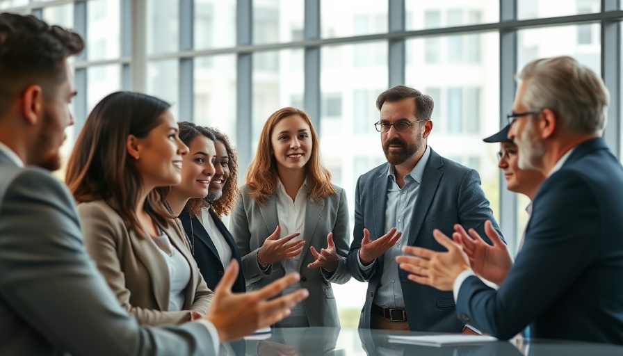 Professionals discussing in an office, Can AI Help Leaders Build Better Teams