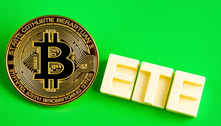Kazakhstan Bitcoin ETF concept with coin and blocks.