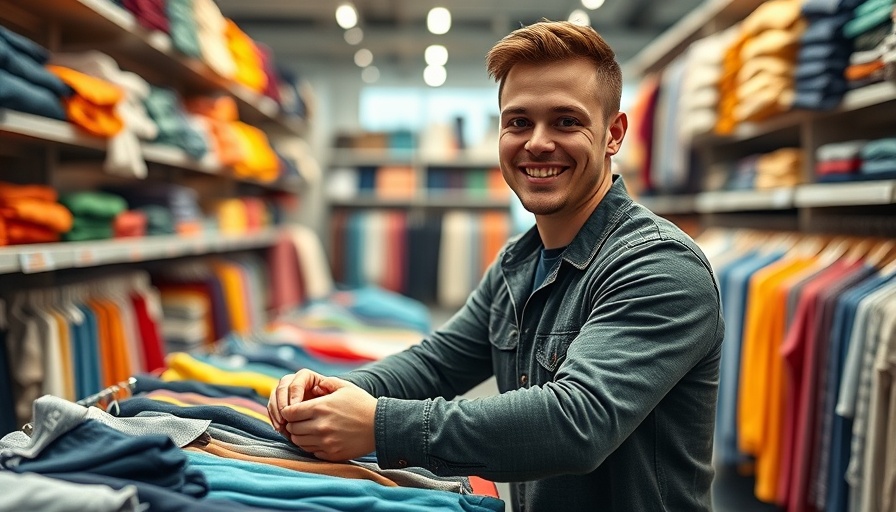 Young man working in a store, showcasing successful workplace inclusion for individuals with disabilities.