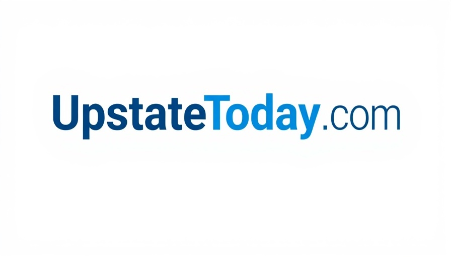 UpstateToday.com logo, simple blue and black text on white