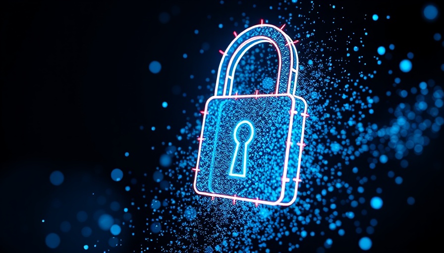 Digital padlock dissolving into particles, symbol of internet speed issues.