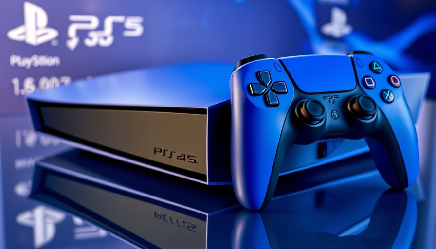 Upgrade to PlayStation 5 Pro console and controller displayed on blue background.