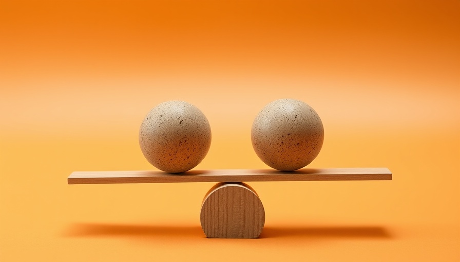 Abstract balance concept with spheres on a seesaw symbolizing emotional intelligence in the workplace.