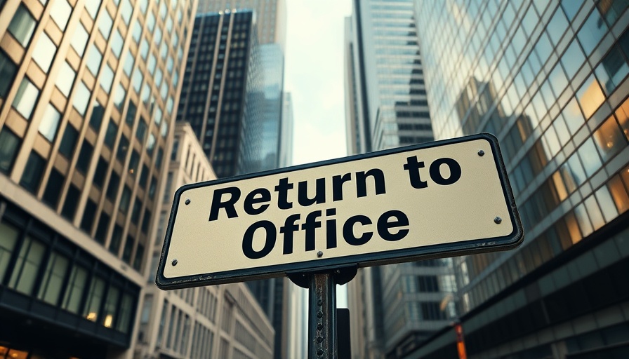 Urban street sign on return-to-office debate in city