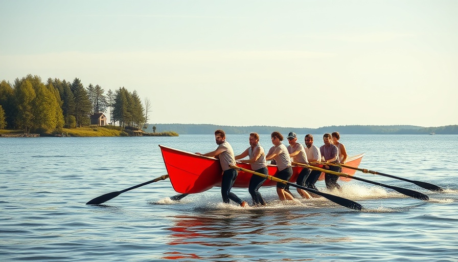Rowing team exemplifying effective delegation in leadership.