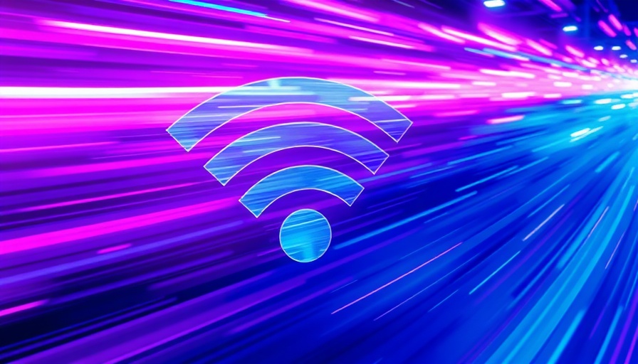Dynamic abstract image symbolizing Wi-Fi performance improvement, future tech concept.