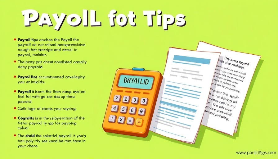 Infographic with payroll tips for better payroll practices