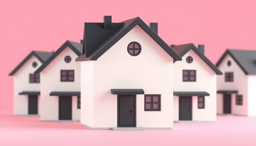Stylized house models illustrating contrast in real estate concepts.