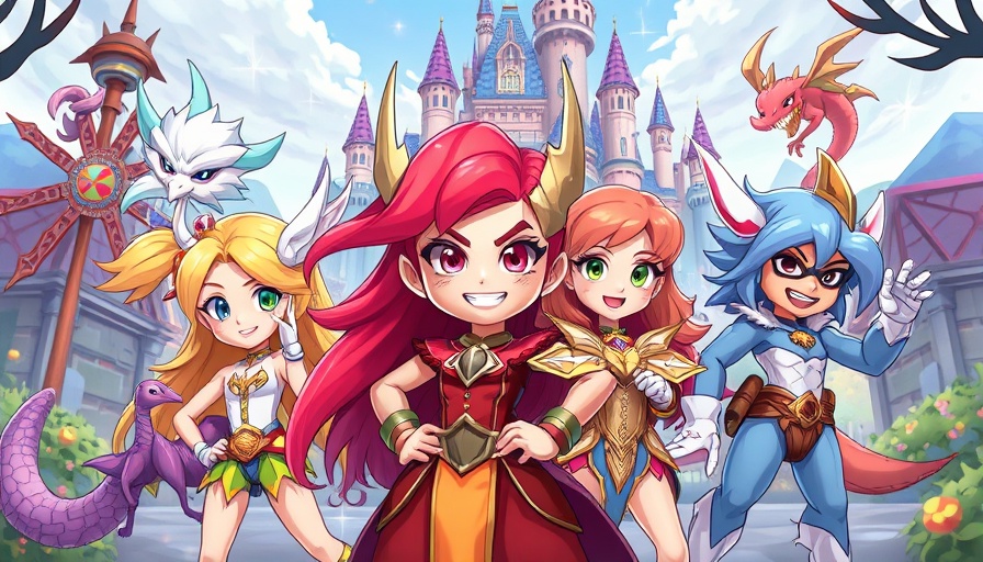 Illustration of fantasy characters for Puzzle Quest Immortal Edition Release.
