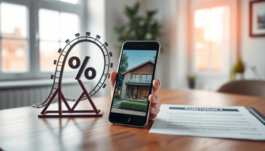 Omaha real estate market recovery illustrated with rollercoaster, phone, contract.