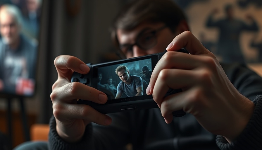 Playing Cronos action game on Switch 2 in low light.